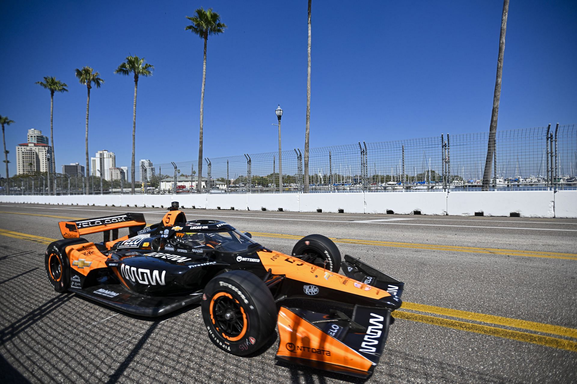 Pato O'Ward drives his No. 5 Chevy at IndyCar's Firestone Grand Prix of St. Petersburg - Source: Getty